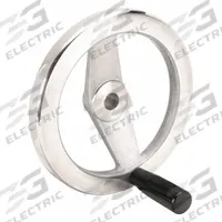KIPP Hand Wheel: Spoked, Fixed Handle, Aluminum, 1/2 in Bore, 125 mm Dia, Zinc-Plated (MPN K0162.2125XCP). Key specifications — Brand: KIPP.
