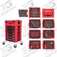 TEKTON Hand Tool Set: 248 Total Pcs, Drivers and Bits/Pliers/Sockets and Accessories, Metric/SAE (MPN OLB99007). Key specifications — attr538253: TEKTON; attr548973: Push Button Adjustable Pliers; attr548975: (1) Breaker Bar.