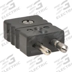 TEMPCO Thermocouple Plug: Jack, For Type J Thermocouple Type, Std Plug, 2 Pins, Round, Round (MPN TCAR-1006). Key specifications — attr1432255: Round; attr1276097: Jack; attr1276100: Iron; attr1276082: Standard Plug; attr1276092: TEMPCO; attr1276087: Black; attr1276088: Nylon-Filled Thermoplastic; attr1276089: TCAR-1006.