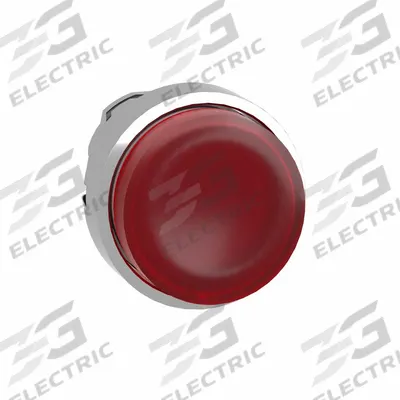 SCHNEIDER Extended Push Button: Red, 22 mm Mounting Size, Metallic - Illuminated Extended-Length Push-Button Operators