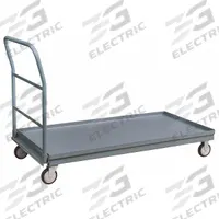 JAMCO Platform Truck: 1,200 lb, 72 in L x 30 in W x 9 in H Deck, Solid, 12 ga Deck, Polyurethane (MPN PU372P500GP). Key specifications — Side Panel Type: No Side Panels; Brand: JAMCO; Color: Gray; Caster/Wheel Configuration: (2) Rigid.