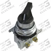 EATON Selector Switch: 30 mm Panel Mounting Size, 2 Positions, Extended Lever, 1NO/1NC, Metallic (MPN 10250T20LB). Key specifications — AC Contact Rating: 10 A @ 600 V; Action: Maintained/Maintained; Cam: 3; DC Contact Rating: 5 A @ 250 V; Hazardous Location Specification: Not Rated; Operator Head Material: Polymer; Operator Head Type: Long-Handled Knob; Operator Illumination: Non-Illuminated.