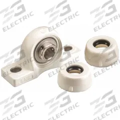 NTN Pillow Block Bearing: 3/4 in Bore, Polymer, Set Screws, 1 19/64 in Shaft Ht, 5 in Overall Lg (MPN SUCPPL204-12C0FG1). Key specifications — Brand: NTN; Mounting Bolt Size: 3/8 in; Standards: NSF H1; System of Measurement: Inch.