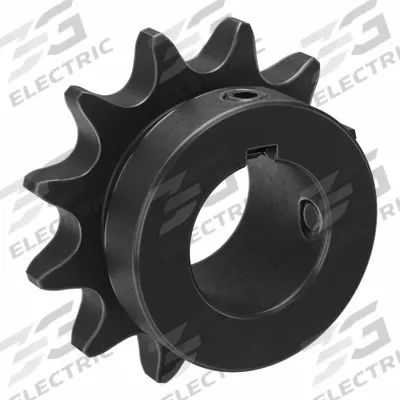 TSUBAKI Single Strand Sprocket: 40, For 1/2 in Chain Pitch, 7/8 in Bore Dia, 12 Teeth - Size 40 Fixed-Bore Roller Chain Sprockets