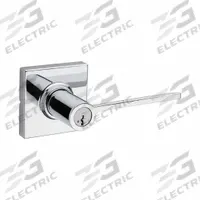KWIKSET Door Lever Lockset: Office Lever Locksets, Chrome, ADA Compliant (MPN 405LRL-SQT-26-SMT-6AL-RCS). Key specifications — attr1024149: Not Ligature-Resistant; attr1011488: KWIKSET; attr1011524: No Message; attr1011506: Rose; attr1011485: Yes; attr1059461: Bright Chromium-Plated : Zinc.