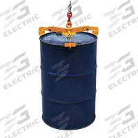 DAYTON Drum Lifter: 3 Grip Points, For 30 gal/55 gal Drum Capacity, Metal/Plastic, Rim, Vertical (MPN 12R540). Key specifications — Color: Yellow; For Drum Material: Metal; Grip Location: Rim; Material: Steel; Brand: DAYTON.