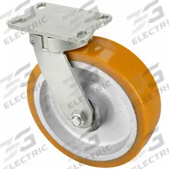APPROVED VENDOR Plate Caster: Corrosion-Resistant/Debris-Resistant/Maint Free/Quiet-Roll, Swivel (MPN P27S-UY100K-16). Key specifications — Wheel/Tread Color: Yellow; Brand: APPROVED VENDOR; Roll Up: Swivel.