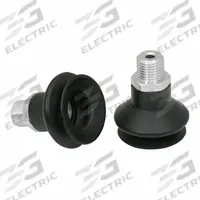 SCHMALZ Vacuum Pad Assembly: 1.5 Folds, G1/4 in, 38 mm Pad Dia, NBR, 55 A, Black, 31 mm Pad Ht (MPN 10.01.06.00081). Key specifications — attr1019168: 55 A; attr1019165: 10.01.06.00081; attr1019167: SCHMALZ; attr1019180: Black.