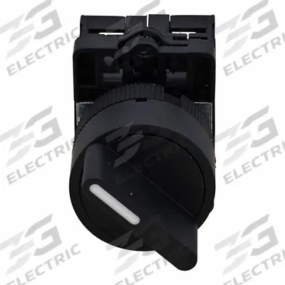 Dayton Selector Switch: 22 mm Panel Mounting Size, 2 Positions, Short Lever, 1NO/1NC - Selector Switches