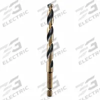 DEWALT Hex Shank Drill Bit: 11/32", 135° Split Point, Black & Gold HSS, Impact Rated (MPN DWA5022). Key specifications — attr1234973: Impact Rated; attr1234966: DEWALT; attr1234978: 0.3438.