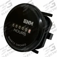 ENM Hour Meter: Hour Meters, Front Panel Mounting, Analog, 440 V AC – 480 V AC, CE/CUL/RoHS/UL (MPN T50A59). Key specifications — Mounting Style: Panel; Standards: RoHS; Bezel Face Shape: Round; Hour Unit Increment: Tenth; NEMA Enclosure Rating: 12; Brand: ENM; Manufacturer Part Number: T50A59; Meter Type_Broad: Analog.