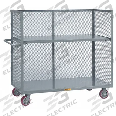 LITTLE GIANT Stock Truck: 3,600 lb, Flush Lip, 24 in L x 54 in W x 57 in H Overall Dim. - Single-Side-Access Mesh-Wall Stock Trucks