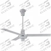 QMARK Ceiling Fan: 8,959 cfm Airflow, 56 in Blade Dia, Variable Speeds, 277V AC, Single Phase, White (MPN 56007HP). Key specifications — Voltage: 277V AC; Light Kit: No; Number of Speeds: Variable; Phase: Single; Current: 0.6 A; Brand: QMARK.