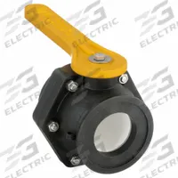 BANJO Manual Two-Way Ball Valve: 3 in, Polypropylene, Straight, Flange x Flange, Two-Piece, Lever (MPN MVS300CF). Key specifications — Brand: BANJO; Handle: Lever.