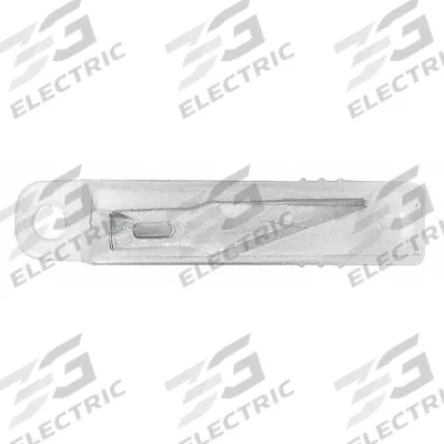 WESTCOTT Hobby Knife Blades: 1 in Blade Lg, Steel, 1/4 in Blade Wd, 41N556, Angled - Replacement Precision Knife Blades
