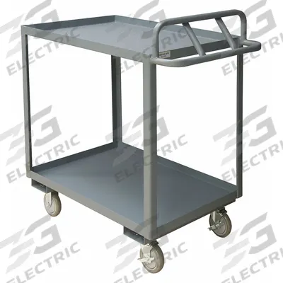 APPROVED VENDOR Utility Cart: 1,200 lb, 36 in L x 24 in W Shelf, 2 Shelves, Gray - General Purpose Utility Carts
