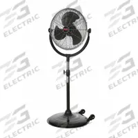 DAYTON Portable Fan: 16 in Blade Dia, 58 in Ht, 3 Speeds, Non-Oscillating, Silver, Steel, Mobile (MPN 61LD85). Key specifications — Brand: DAYTON; Number of Speeds: 3; Guard Material: Steel; High Visibility: No; Voltage: 120V AC; Oscillation: Non-Oscillating; Includes Remote Control: No; Application: Home and Office.