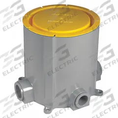 RACO Floor Box: Round, 1 in/3/4 in For Conduit Sizes, 117 cu in Capacity, Cover Included, Gray (MPN 5511). Key specifications — Box Color: Gray; For Conduit Sizes: 1 in; Brand: RACO; Includes Cover: Cover Included.