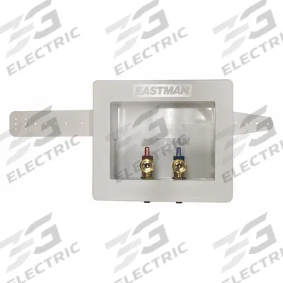 APPROVED VENDOR Outlet Box: PEX, 1/4 in Turn, Adj, 7.56 in Box Wd - Washing Machine Supply Valve Outlet Boxes
