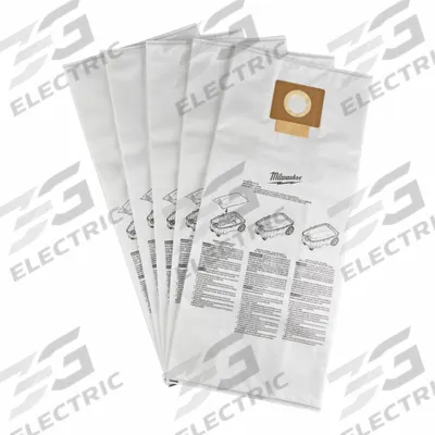 MILWAUKEE Fleece Dust Bags: Separate Vacuum, 0888-20/0888-22HD, Std - Replacement Parts & Accessories for Extractor Attachments