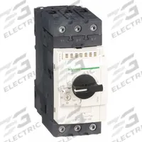SCHNEIDER Manual Motor Starter: Non-Reversing, 3 Poles, 40 A, Thermal Protection, Selector Switch (MPN GV3P40). Key specifications — Maximum Voltage Rating: 600V AC; Brand: SCHNEIDER; Thermal Units Required: None (Starter Includes Integrated Thermal Units); Frame Size (Width): 45mm.