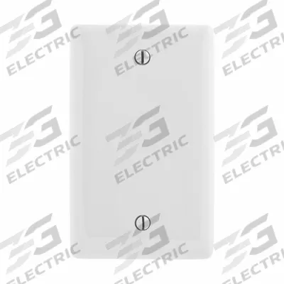 HUBBELL Wall Plate: Blank, 1 Gang, White - General Purpose Wall Plates
