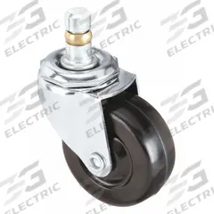 APPROVED VENDOR Stem Caster: Swivel, No Brake, 2 in Wheel Dia., 7/8 in Wheel Wd, Rubber, Rubber, Std (MPN 2G001). Key specifications — attr1111099: APPROVED VENDOR; attr1111095: Black; attr1176855: Swivel.
