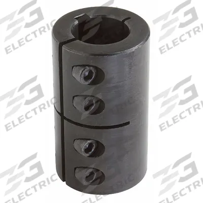 Dayton Rigid Shaft Coupling: 5/8 in Bore Dia 1, 5/8 in Bore Dia 2, Round Keyed - One-Piece Rigid Shaft Couplings