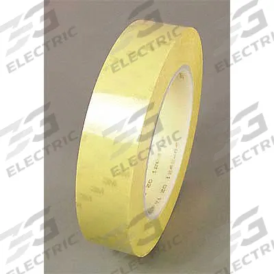 3M Electrical Tape: 1/2 in Wd, 72 yd Lg, 1.97 mil Thick, Polyester Film - Abrasion-Resistant Electrical Tape