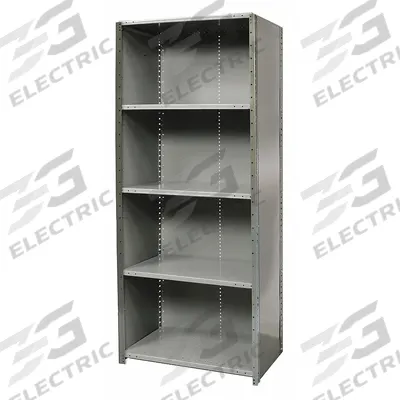 HALLOWELL Metal Shelving: Standalone, Medium-Duty, 48 in x 18 in, 84 in Overall Ht - Medium-Duty Standalone Closed Metal Shelving