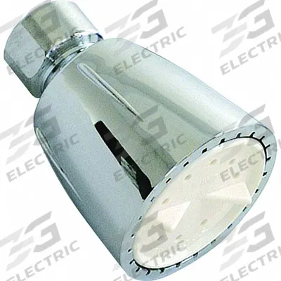 EZ-FLO Fixed Showerhead: 2.5 gpm Fixed Showerhead Flow Rate, ABS, Chrome Finish - Single-Pattern Fixed Showerheads