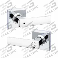 KWIKSET Door Lever Lockset: Privacy Lever Locksets, Chrome, ADA Compliant (MPN 300BRNL-SQT-26-6AL-RCS). Key specifications — Ligature Resistance: Not Ligature-Resistant; Brand: KWIKSET; Lockset Function ANSI Code: F76; Visual Indicator Message: No Message; Lockset Style: Rose; ADA Compliant: Yes; Finish: Bright Chromium-Plated : Zinc.