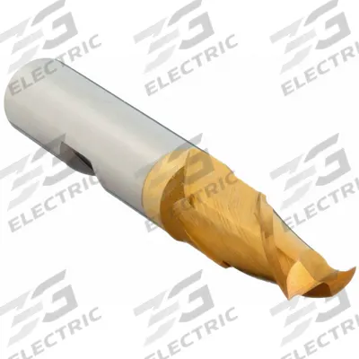CLEVELAND Square End Mill: High Speed Steel, TiN Coated, 2 Flute, 3/8" Mill Dia - General Purpose High-Speed Steel Square End Mills