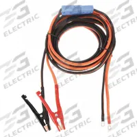 WESTWARD Booster Cable: Crimped, 4 AWG, Spring Clamp Grip, 20 ft Cable Lg, Black/Orange (MPN 23PC98). Key specifications — Cable Connection Type: Crimped; Cable Wire Gauge: 4 AWG; Jaw Type: Spring Clamp Grip; Cable Jacket Color: Black; Brand: WESTWARD.