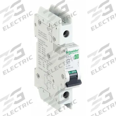 SCHNEIDER Miniature Circuit Breaker: 3 A Amps, 60V DC, 14kA at 120/240V AC - D-Curve, 1-Pole UL489 DIN Rail-Mount Miniature Circuit Breakers