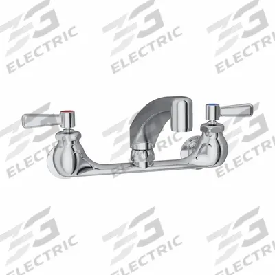 ELKAY Handle-Operated Faucet: Elkay, Brass, Centerset, Wall, 2 Mounting Holes - Centerset Kitchen Faucets