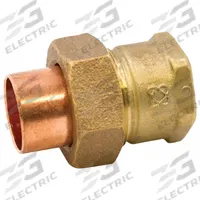 NIBCO Sweat Fitting Union: 1 1/4 in CTS x 1 1/4 in Pipe, Cup x FNPT, Bronze (MPN 7333-11/4)