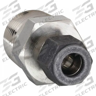 PARKER Compression Fitting Adapter: 3/16 in OD x 1/8 in Pipe Fitting Size - Single-Ferrule Stainless Steel Fittings
