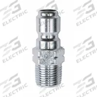 APPROVED VENDOR Quick-Connect Plug: 3/8 in (M)NPT, 3/8 in (M) Quick Connect (MPN 1MDG9)