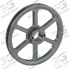 APPROVED VENDOR V-Belt Pulley: AK89, 1 Groove, 8.75 in OD, Bushed Bore, H/QT, Cast Iron, Spoked (MPN AK89H). Key specifications — Pulley Industry Number: AK89; Pitch Diameter: 8.16 in (3L); For Belt Section (broad, with similar types): 3L.