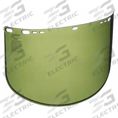 JACKSON SAFETY Face Shield Visor: 15 1/2 in Overall Wd, 9 in Overall Ht - Chemical-Resistant Replacement Visors