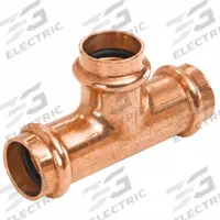 NIBCO Press Tee Fitting: Tee, 4 in CTS x 2 1/2 in CTS x 4 in CTS size, Copper, EPDM O-Ring (MPN 9113500PC). Key specifications — Brand: NIBCO; Series: Press System; Broad - Material for Bullet: Copper Or Bronze; Fitting Size: 4 in CTS x 2-1/2 in CTS x 4 in CTS; Brand - Broad: NIBCO.