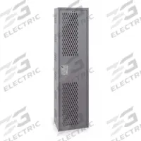 HALLOWELL Wardrobe Locker: 18 in x 18 in x 72 in, Ventilated, 1 Tiers, 1 Units Wide, Padlock Hasp (MPN HWBA882-1HG). Key specifications — Brand: HALLOWELL; Locker Color: Gray; Door Type: Ventilated; Locker Material: Steel; Assembled: Assembled; Number Plate Included: Yes.