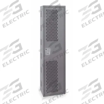 HALLOWELL Wardrobe Locker: 18 in x 18 in x 72 in, Ventilated, 1 Tiers, 1 Units Wide - Ventilated Metal Wardrobe Lockers