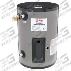 RHEEM-RUUD Point-of-Use Electric Water Heater: 208V, 10 gal, 3,000 W, Single Phase, 22.87 in Ht (MPN EGSP10 208V). Key specifications — Phase: Single; Brand: RHEEM-RUUD.