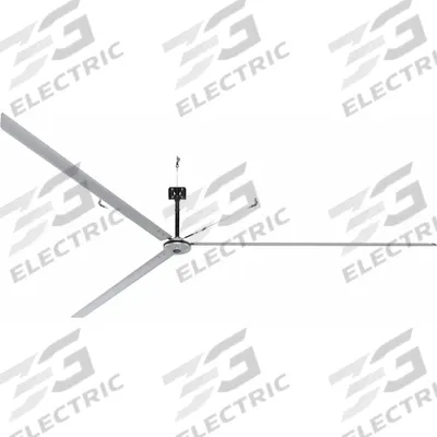 HUNTER INDUSTRIAL Ceiling Fan: 143,290 cfm Airflow, 24 ft Blade Dia, 3 Speeds, 240V AC - Industrial HVLS Ceiling Fans