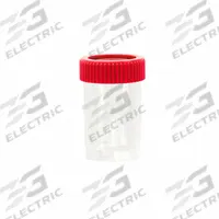 APPROVED VENDOR 20 mL Vials with Caps: Sample, PPCO, 20 mL, Red, 28 mm Body Dia, Non-Sterile, Round (MPN 2403519R80E1). Key specifications — Neck Size: 28 mm; Self-Standing: Self-Standing; Closure Color: Red; Brand: APPROVED VENDOR; Vial Type: Sample; Body Color: Natural; Includes Closure: Yes; Bottom Shape: Round.