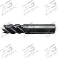 CLEVELAND Corner Radius End Mill: Carbide, TiAlN Coated, 5 Flute, 1/4" Mill Dia, 1/2" LOC, 0.02" Rad (MPN C80532)
