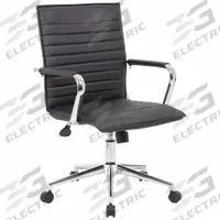 BOSS Office Chair: Black, Vinyl Material, 19 1/2 in Back Ht, 20 in Seat Wd, 18 in Seat Dp (MPN B9533C-BK). Key specifications — attr982877: Chrome; attr982913: Yes; attr982865: Black; attr982870: BOSS; attr982901: Black.