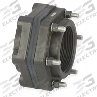 BANJO Bulkhead Tank Flange: Glass Reinforced Polypropylene Body, 3 in Female NPT Threaded Inside (MPN BF300). Key specifications — Fitting Material: Polypropylene; Brand: BANJO.